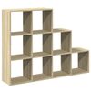 vidaXL bogreol/rumdeler 137,5x29x103,5 cm konstrueret tr&aelig; sonoma-eg