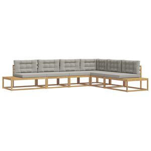 vidaXL Udend&oslash;rs sofagruppe med pude Hvid 357 x 198,5 x 73 cm Polyester