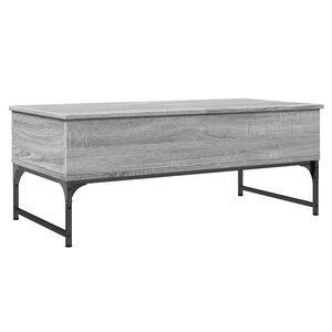 vidaXL sofabord 100x50x40 cm konstrueret tr&aelig; og metal gr&aring; sonoma-eg