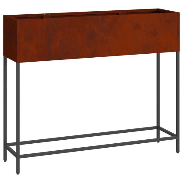 vidaXL H&aelig;vet haveplante Rusten 100 x 26 x 82 cm Cortenst&aring;l