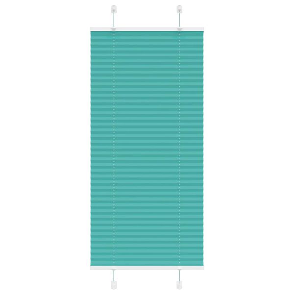 vidaXL Pliss&eacute;gardin Benzin Gr&oslash;n 65x100 cm Stofbredde 64,4 cm Polyester