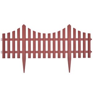 vidaXL bedhegn 17 stk. 10 m brun