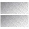 vidaXL Trappe Tread 2 stk. 70 x 30 cm S&oslash;lv Aluminium Rektangul&aelig;r
