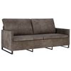 vidaXL 3-personers sofa M&oslash;rkegr&aring; 190 x 81 x 82 cm Faux suedestof