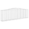 vidaXL buet gabionkurv 400x50x120/140 cm galvaniseret jern