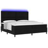 vidaXL Box spring seng med madras med LED Sort 200 x 200 cm Stof