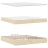vidaXL osmannisk sengeramme med madrasser 200x200 cm stof cremefarvet