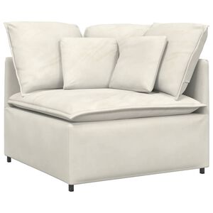 vidaXL modulsofa hj&oslash;rnemodul med hynder 100 cm cremefarvet