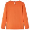 Lang&aelig;rmet T-shirt til b&oslash;rn str. 128 cm orange