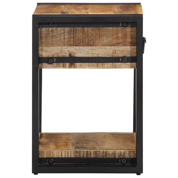 vidaXL sengebord 40x35x50 cm massivt ru mangotræ