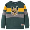 Sweatshirt til b&oslash;rn str. 92 m&oslash;rkegr&oslash;n