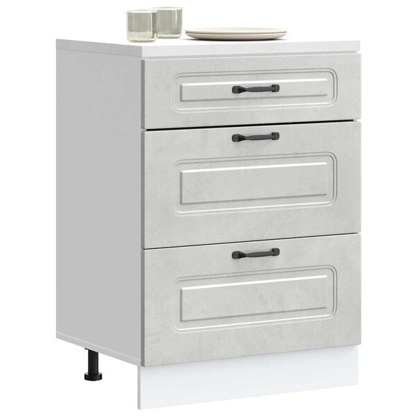 vidaXL k&oslash;kkenunderskab Kalmar konstrueret tr&aelig; beton gr&aring;