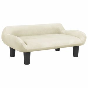 vidaXL hundeseng 70x40x24 cm velour cremefarvet