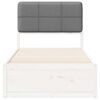 vidaXL Sengestel med Polstret Hovedgavl Lysegr&aring; 75 x 190 cm