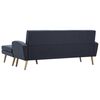 vidaXL L-formet sofa stofbeklædning 186 x 136 x 79 cm mørkegrå