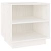 vidaXL sengebord 40x34x40 cm massivt fyrretr&aelig; hvid