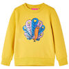 Sweatshirt til b&oslash;rn str. 104 okkerfarvet