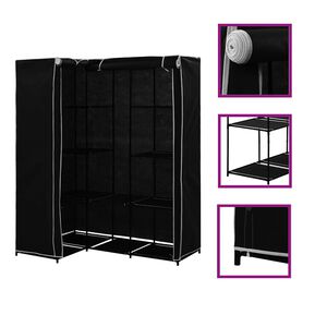 vidaXL hj&oslash;rnekl&aelig;deskab 130 x 87 x 169 cm sort