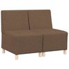 vidaXL Modulsofa enhed uden arme 2 stk. Brun Stof