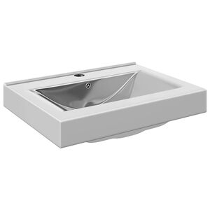 vidaXL h&aring;ndvask med overl&oslash;b 60x46x16 cm keramik s&oslash;lvfarvet