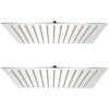 vidaXL brusehoved rainshower-funktion 2 stk. rustfrit st&aring;l 25 x 25 cm
