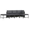 vidaXL sofas&aelig;t 5 dele med hynder polyrattan gr&aring;