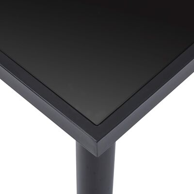 vidaXL spisebord 180 x 90 x 75 cm hærdet glas sort