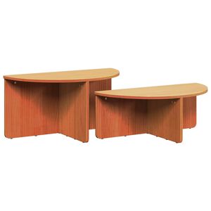 vidaXL Sofabord 2 stk. Voks brun 79 x 39,5 x 40 cm Massivt fyrretr&aelig;