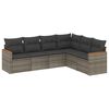 vidaXL sofas&aelig;t til haven 6 dele med hynder polyrattan gr&aring;