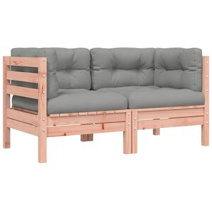 vidaXL hj&oslash;rnemoduler 2 stk. til havesofa m. hynder massivt douglasgran