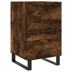 vidaXL sengebord 40x40x66 cm konstrueret tr&aelig; r&oslash;get egetr&aelig;sfarve