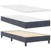 vidaXL LED Box Spring Bed med hovedg&aelig;rde M&oslash;rkegr&aring; 90 x 200 cm Fl&oslash;jl