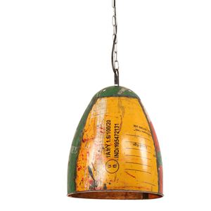 vidaXL industriel h&aelig;ngelampe 32 cm E27 25 W rund flerfarvet