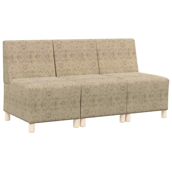 vidaXL Modulsofa enhed uden arme 3 pcs Lysegr&aring; 55 x 74 x 82 cm