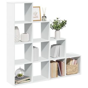 vidaXL bogreol/rumdeler 131,5x29x131,5 cm konstrueret tr&aelig; hvid