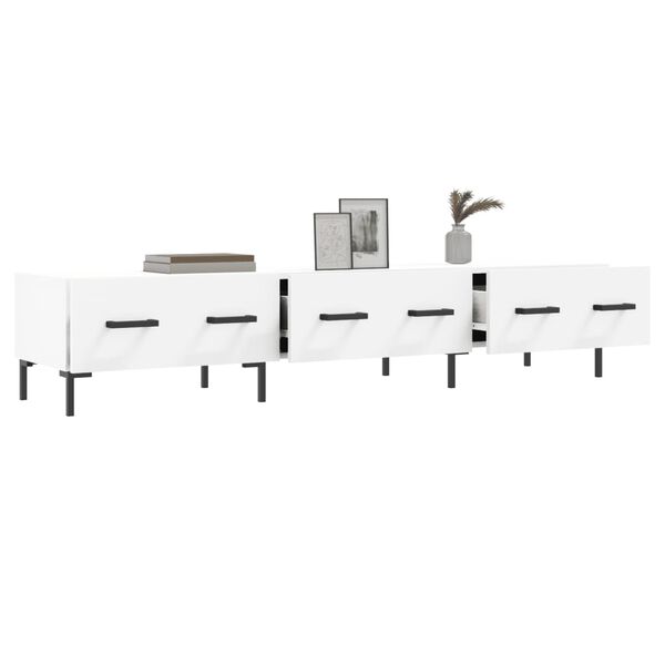 vidaXL tv-bord 150x36x30 cm konstrueret træ hvid