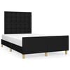 vidaXL Sengeramme uden madras Sort 120x200 cm Stof