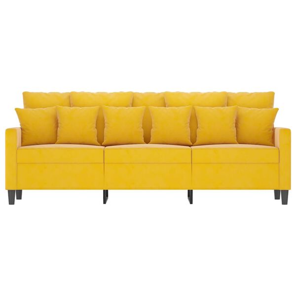 vidaXL 3-personers sofa 180 cm velour gul
