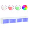 vidaXL tv-borde 2 stk. med LED-lys 80x30x30 cm hvid