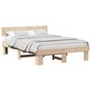vidaXL Sengestel Naturfarvet 140 x 200 cm Massiv fyrretr&aelig;