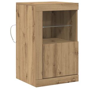 vidaXL LED Sideboard Artisan Egetr&aelig; 41 x 37 x 67 cm Konstrueret tr&aelig;
