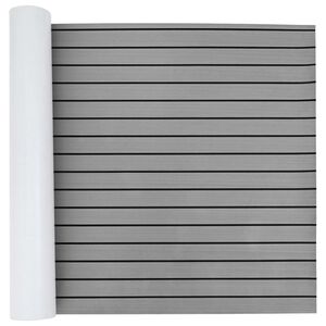 vidaXL B&aring;dm&aring;tte Stribet Lys gr&aring; og sort 240 x 90 cm EVA