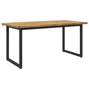 vidaXL Firkantet Spisebord 160 x 70 x 75 cm Massivt Akacietr&aelig; Hvid