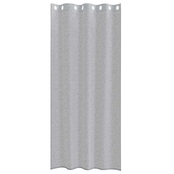 vidaXL Voile Gardin med gardiner 2 pcs M&oslash;rkegr&aring; 260 x 140 cm Polyester