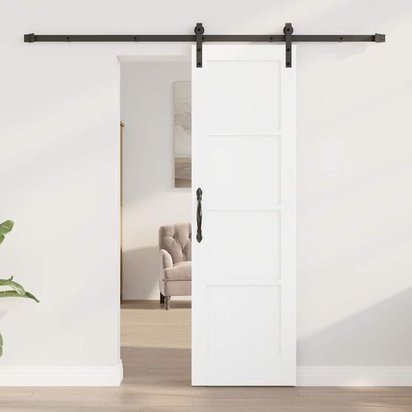 vidaXL Skyded&oslash;r Hvid 61 x 198,5 cm Massiv fyrretr&aelig;