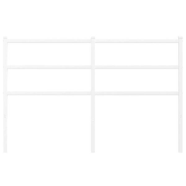 vidaXL sengegavl 135 cm metal hvid