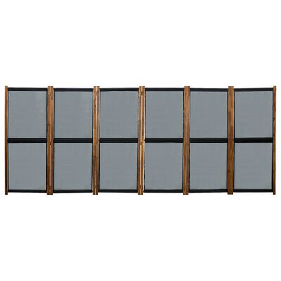 vidaXL 6-panels rumdeler 420x170 cm sort