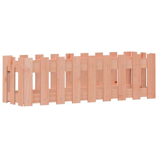 vidaXL h&oslash;jbed med stakitdesign 100x30x30 cm massivt douglasgran