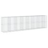 vidaXL gabionkurv med cover 750x100x200 cm galvaniseret jern