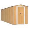 vidaXL haveskur 192x606x223 cm galvaniseret st&aring;l lysebrun